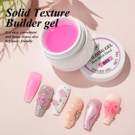 Eodci Firm Builder Gel for Nails, Non-Stick Hand Sculpture Builder Gel for Carving Patterns Embossing Hard Gel for Nails Manicure 03
