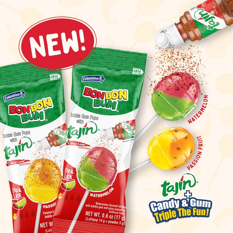 Colombina Bon Bon Bum Tropical Passion Fruit & Watermelon with