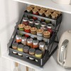 Ceetug 3 Tier Foldable Spice Rack for Countertop Iron Kitchen