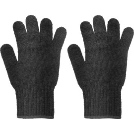 Wool Blend Glove Liners | Unstamped Genuine GI USA Made Warm Winter Gloves Liner, Black, Large