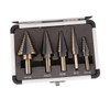TEHAUX 5pcs Step Drill Bit Set Multiple Hole Drill Bit