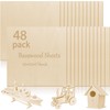 48 Pcs Basswood Sheets Plywood, 12 x 12 x 1/8