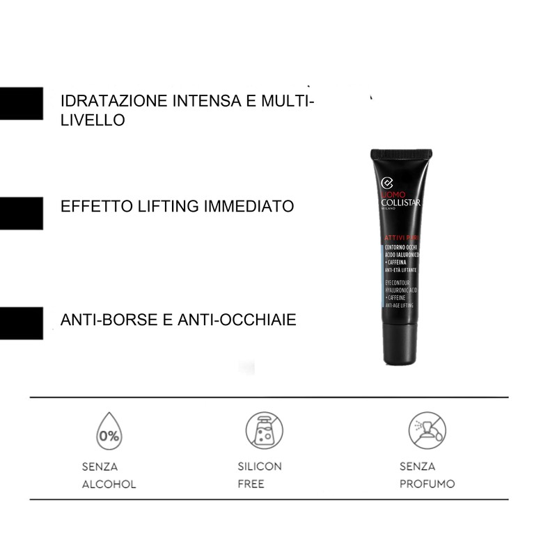 Collistar Attivi Puri Men's Lifting Anti-Ageing Eye Contour Care with