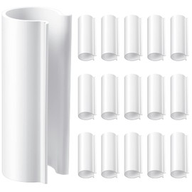 16 Pieces Clamp for PVC Pipe Greenhouses, Row Covers, Shelters, Bird Protection, 2.4 Inches Long (White, for 1/2 Inch PVC Pipe)