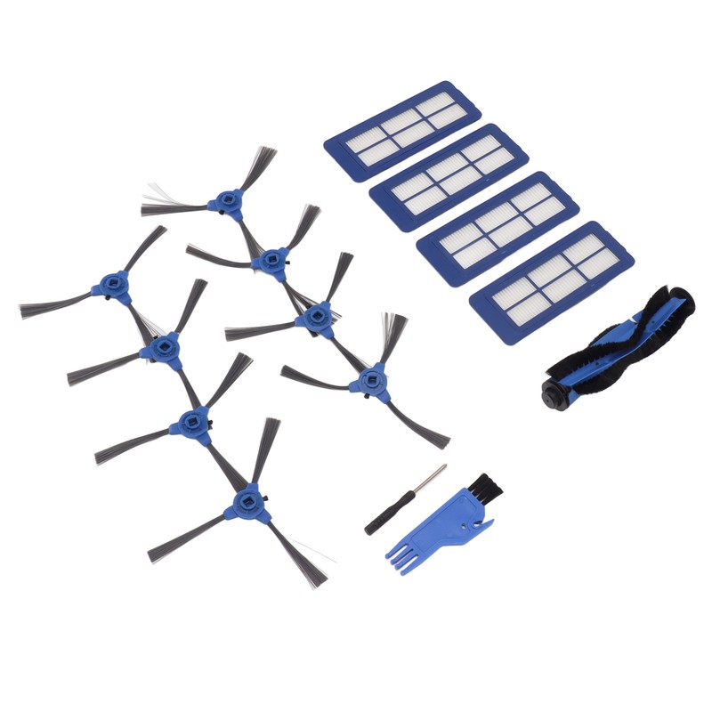 Sweeping Robot Main Side Brush Filter Screen Replacement Kit for