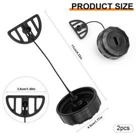 Fuel Cap Oil Tank Cap Chainsaw for MS180, MS170, 017, 018 Part No. 1130 350 0500 (Pack of 2)