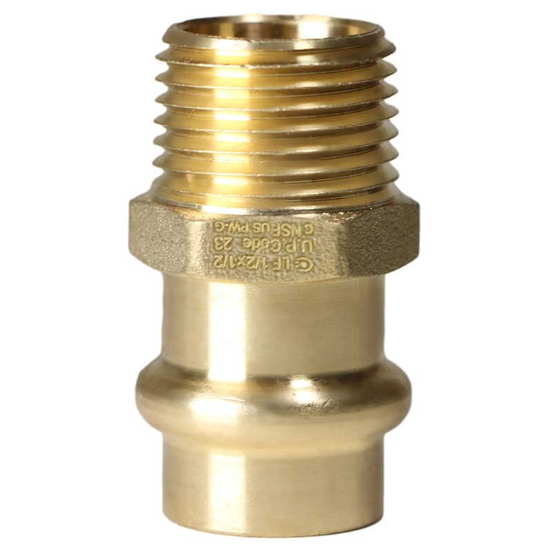 XFITTING Brass Press 1/2 inch x 1/2 inch Male NPT