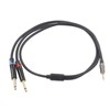 3.5mm 1/8 Inch Male to Dual 6.35mm 1/4 Inch TS