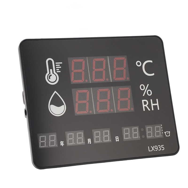 Temperature Humidity Meter High Accuracy Wall Mount Thermometer Hygrometer Alarm