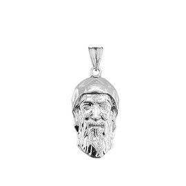 Fine Sterling Silver Saint Charbel/Sharbel Catholic Patron Pendant Necklace, Sterling Silver