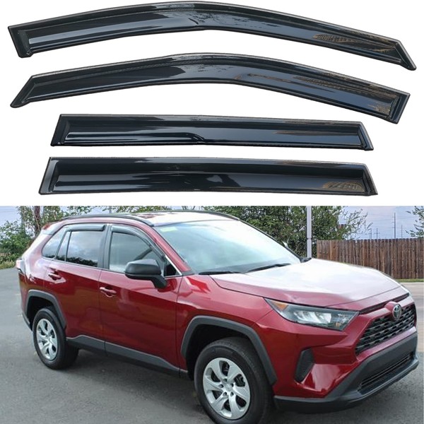Tape On Side Window Visors Vent Deflectors Rain Guards for