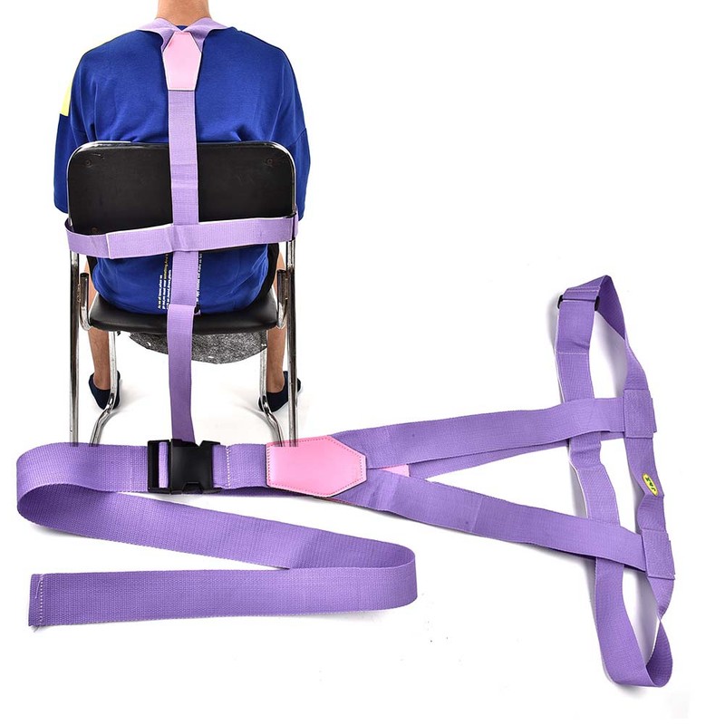 Elderly Patient Wheelchair Belt Band Adjustable Safety Harness Strap Purple
