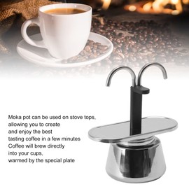 Iconic Stovetop coffee Maker , Italian Coffee Maker , Mini coffee Maker , Express Swiss DoubleTube coffee Pot , Kitchen Mini 2 Cup coffee Pot , Enjoy Delicious Coffee In No Time