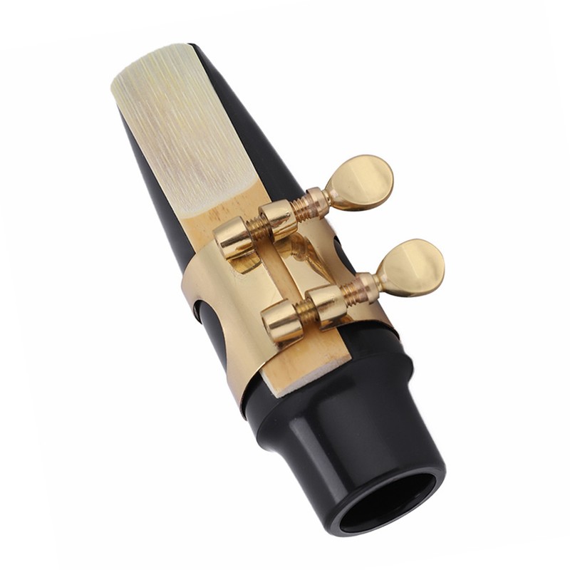 Alto Sax Saxophone ABS Mouthpiece with Cap Metal Buckle Reed