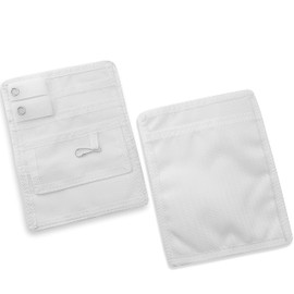 ASA TECHMED Nurse Pocket Organizer, Nylon 5 Pocket Nurse Scrub Organizer, 6 Inch x 5 inch, White
