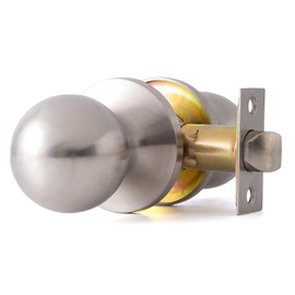 Zion Passage Door Knobs Indoor Door Locks Keyless Interior Door Handles for Home Closet Door Knobs Reversible No Lock Satin Nickel Silver