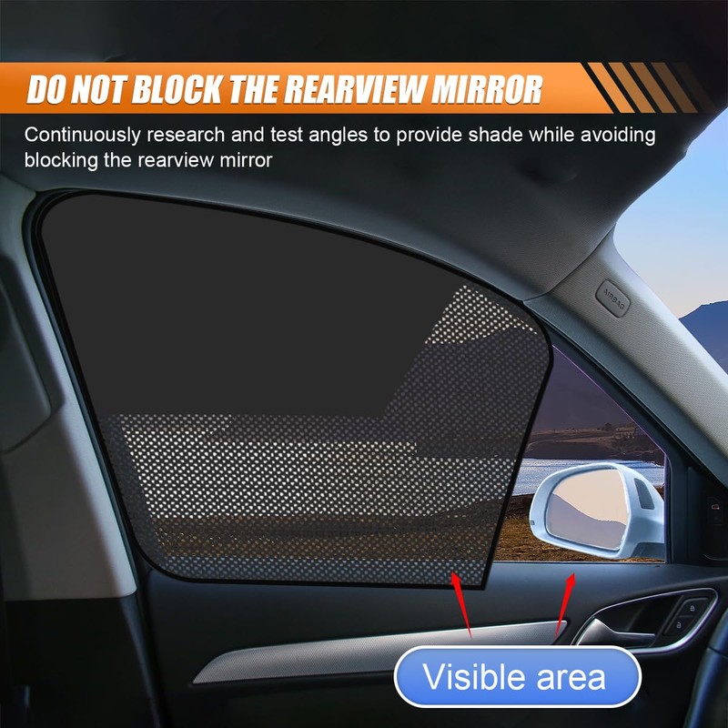 UHANBUT Car Front Side Window Sunshade, Magnetic Automotive Windshield Privacy