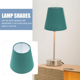 Hemobllo Mini Small Lamp Shade - Fabric Lampshade Chandelier Lamp Shade Macaron Color Lamp Shade for Table Floor Wall Lamp, 5x5x3 inch, Green