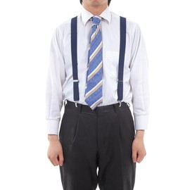 Peace Kobo Suspenders, 1.2 inches (30 mm) X Shape, Mambo Size M - LL [Wear & Shoes], Black