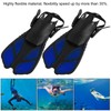 1 Pair Adjustable Swimming Fins TPR Open Heel Long Diving