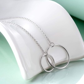 SOULMEET Sisters Necklace Gifts From Sister, Sterling Silver Sister Necklace, Christmas Mother's Day Birthday Jewelry for Sister