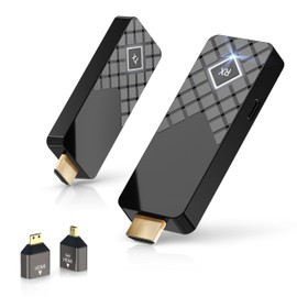 Wireless HDMI Transmitter and Receiver Kit Portable,Plug and Play 165FT 2.4/5G @60Hz HD, Extender HDMI Adapter Converter for Streaming Video from Laptop, PC to Monitor/Projector/HDTV (1RX+1TX)