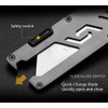 KUNSON Stainless Steel Keychain Utility Knife, Portable Pocket Retractable Box