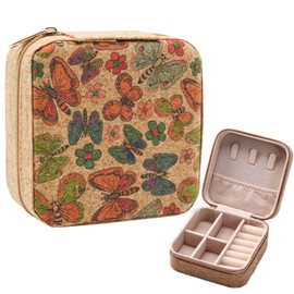 Schmuckkästchen Klein Tragbare Schmuckschautulle Mini Schmuckbox Reise Jewelry Box für Unterwegs Schmuckaufbewahrung Organizer Von Halskette Ring Armband Ohrringe Schmuck-Reiseetui Aus Für Damen (3)