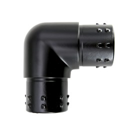 Stainless Steel 316 Railing Connector 90° Flush Joiner Elbow Connector for 2" OD 16 Gauge Pipe Tubing, Matt Black Finish
