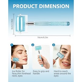 Reusable Face Ice Roller Beauty Tool, Cooling-Feel Facial Roller for Skincare Prep and Self-Care - Sport Emblema