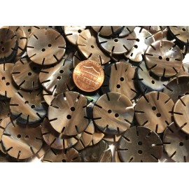 Unbranded 6 PCS ONLY! Carved Iridescent Brown Mother of Pearl MOP Buttons 25mm 1" 11657