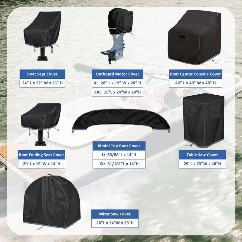 Kinkati Miter Saw Cover, 28in portable table saw cover, Fit