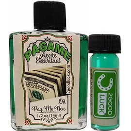 Pay Me Now, Spiritual Oil With 1 Dram Perfume Set for Magic and Rituals. Págame Ahora Aceite Espiritual Para Rituales Y Magia.