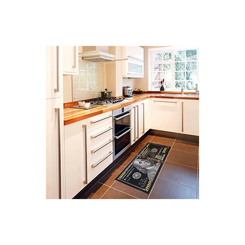 Huahoo Black Money Rugs 100 Dollar Bill Area Rug Door