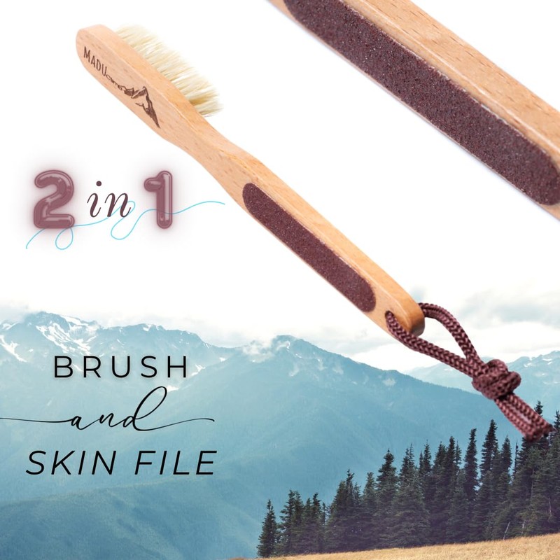2 in 1 Rock Climbing Boars Hair Brush & Skin