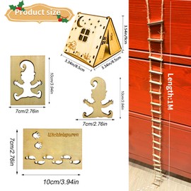 Gnome Stencil Footprints, Rope Ladder for Secret Santa Prank, Gnome Stencil Window, Rope Ladder Gnome Footprints, Gnome Rope Ladder, for Glass Door Floor, Christmas Decoration
