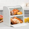 Olebes Bread Box, Metal Bread Box For Kitchen Countertop, Bread