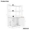 Large Litter Box Enclosure with Shelves and Doors, 52'' Litter