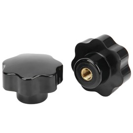 2pcs M12 Star Knob Clamping Grip Nut Internal Thread Grip Screw M12 x 65, Nut