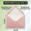 75 envelopes old pink (pink) - DIN C6 - lined