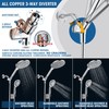 7.5" Dual Rotatable Shower Head with Handheld Combo, 9 Spray
