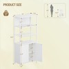 Hzuaneri Storage Bathroom Cabinet, Bathroom Floor Cabinet with Doors and