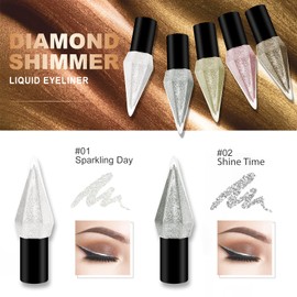 Erinde Glitter Liquid Eyeliner & Diamond Eyeshadow, Liquid Eye Shadow Long Lasting Pigmented, Colourful Eye Liners for Wedding Party Cosplay Eye Makeup Eye Liner