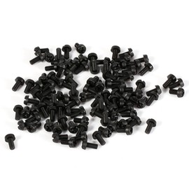 Black Screw Set, M3 6mm Round Nylon Screws for Wood, Nylon Screw Nut
