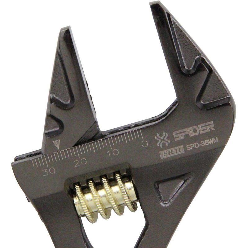 SK11 SPIDER Wide Monkey Wrench SPD-36WM, Maximum Opening Width: 1.4