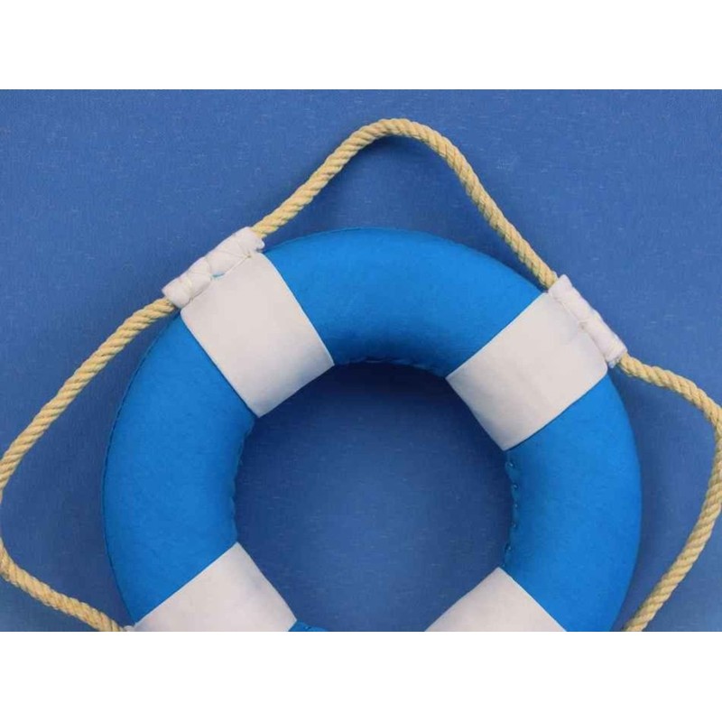 Hampton Nautical Vibrant Decorative Life Ring with White Bands Decoration