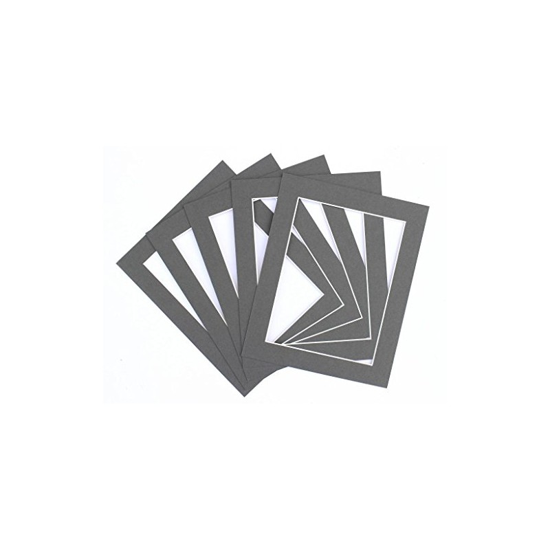 Frame Company Pack of 10 Grey Mounts 6x4 for 5x3