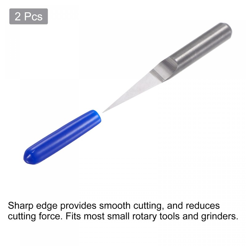 sourcing map Wood Engraving Router Bit, 1/8" 3.175mm Shank 0.2mm
