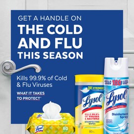 Lysol Disinfectant Wipes, Multi-Surface Antibacterial Cleaning Wipes, For Disinfecting and Cleaning, Lemon and Lime Blossom, 240 Count (Pack of 3)​