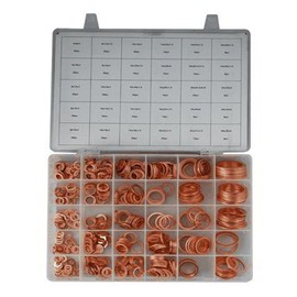 568pcs 30 Values Metric Copper Flat Ring Washer Gaskets Assortment Kit